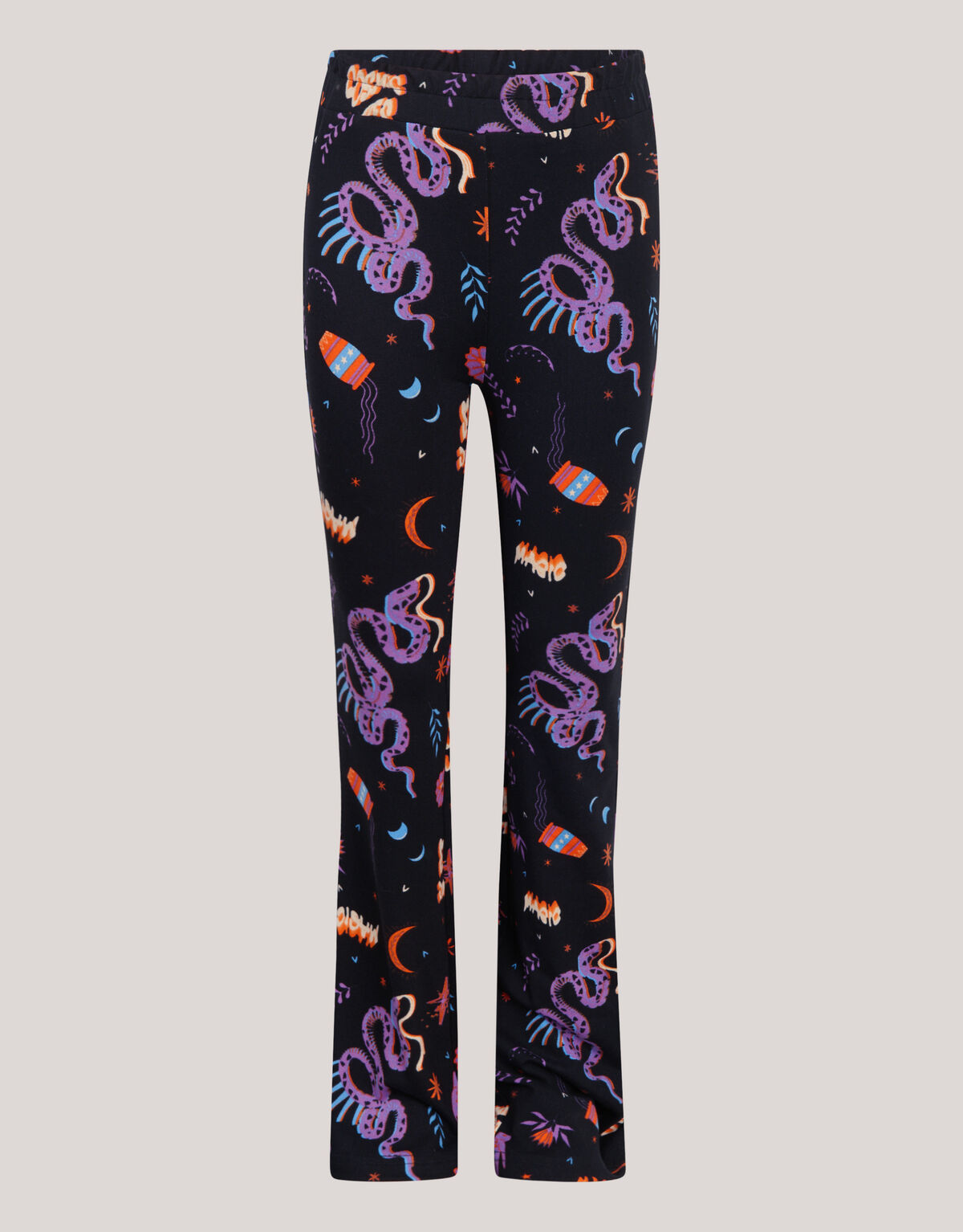Bedruckte Flared Leggings Schwarz SHOEBY GIRLS