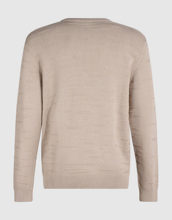 Pullover mit Rippenmuster Beige SHOEBY MEN