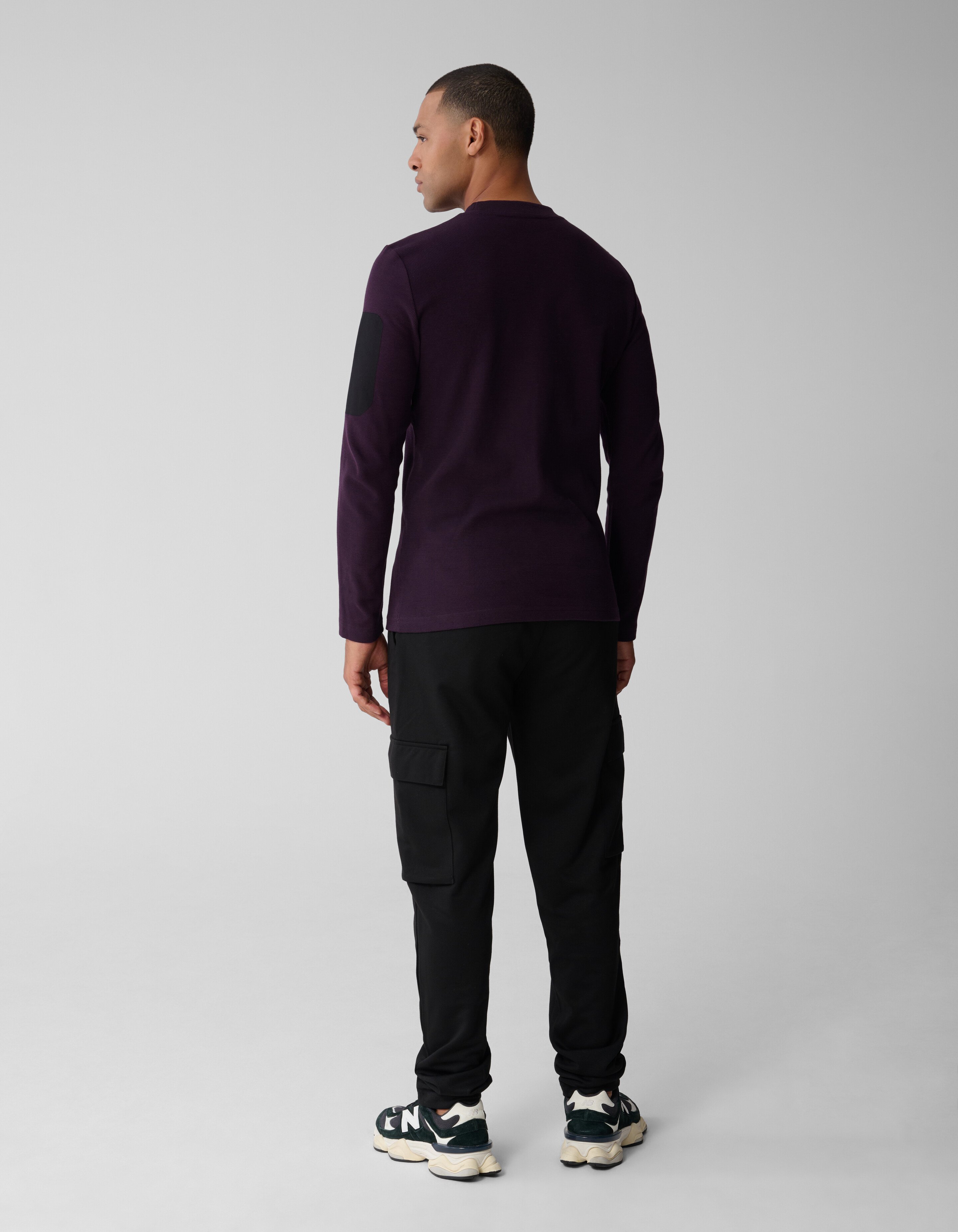Structure Pocket T-Shirt Dunkelrot SHOEBY MEN