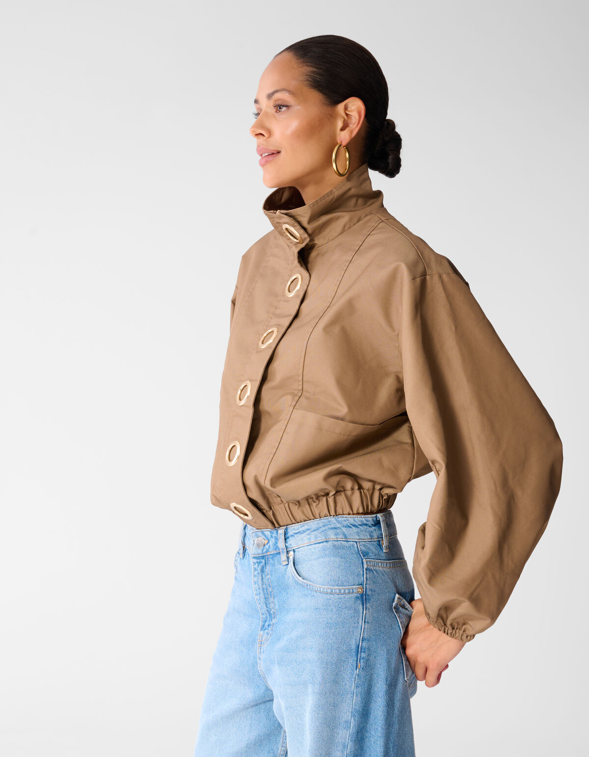 Cargo Eyelet Jacke Camel SHOEBY WOMEN