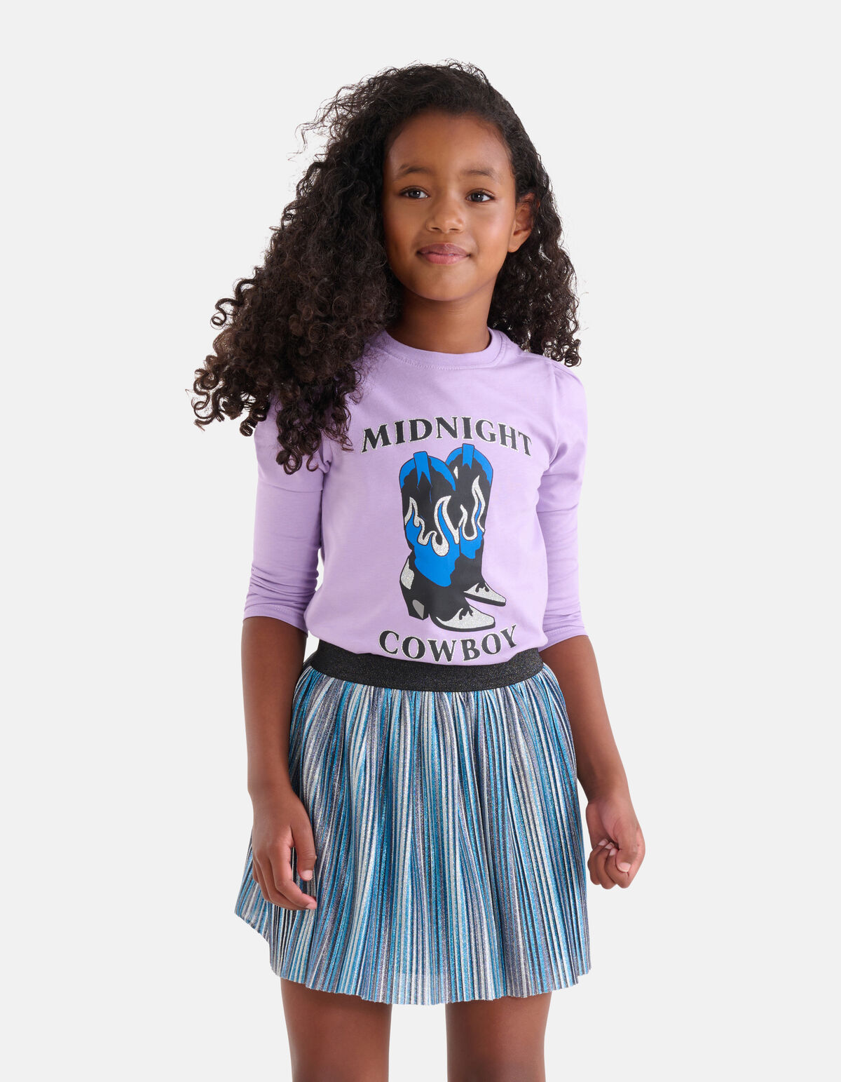 Artwork Langarm-T-Shirt Lila SHOEBY GIRLS
