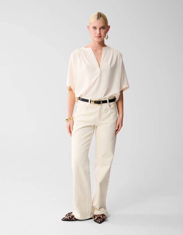 Twist-Bluse Off White SHOEBY WOMEN