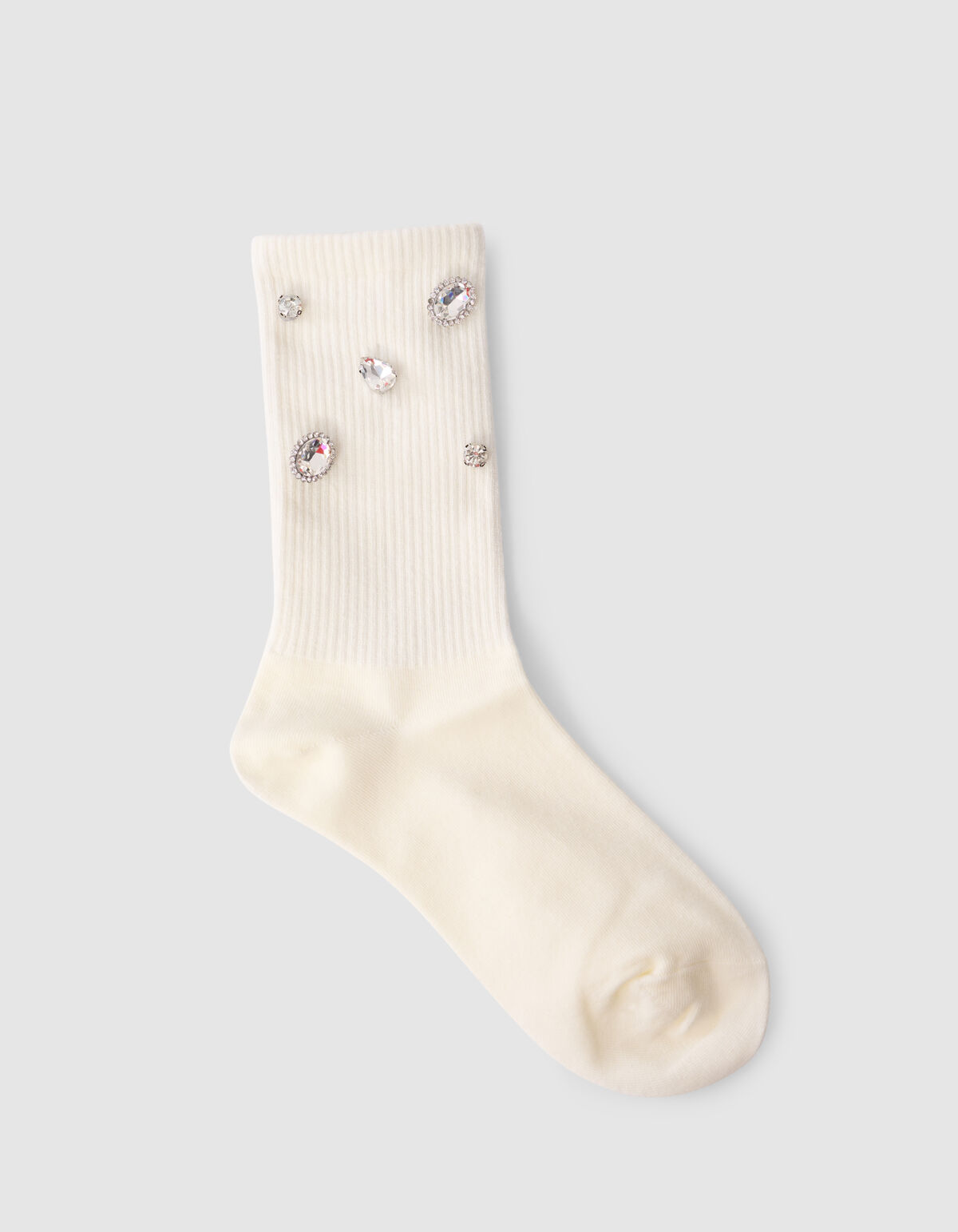 Strass-Socken Off White SHOEBY ACCESSOIRES