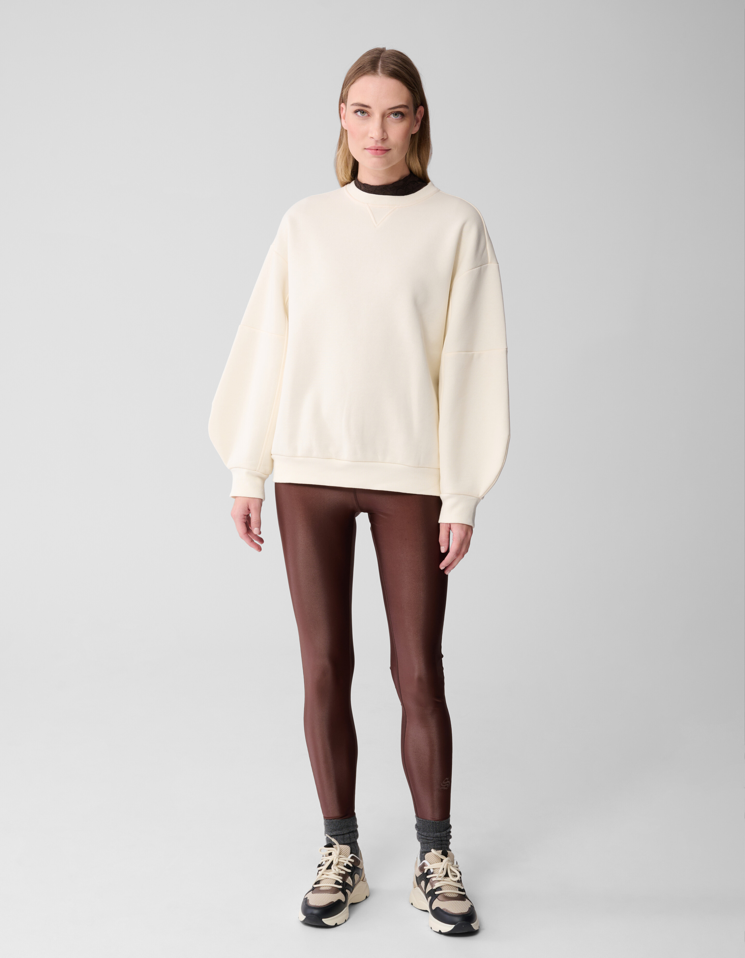 Glänzende Leggings Braun SHOEBY WOMEN