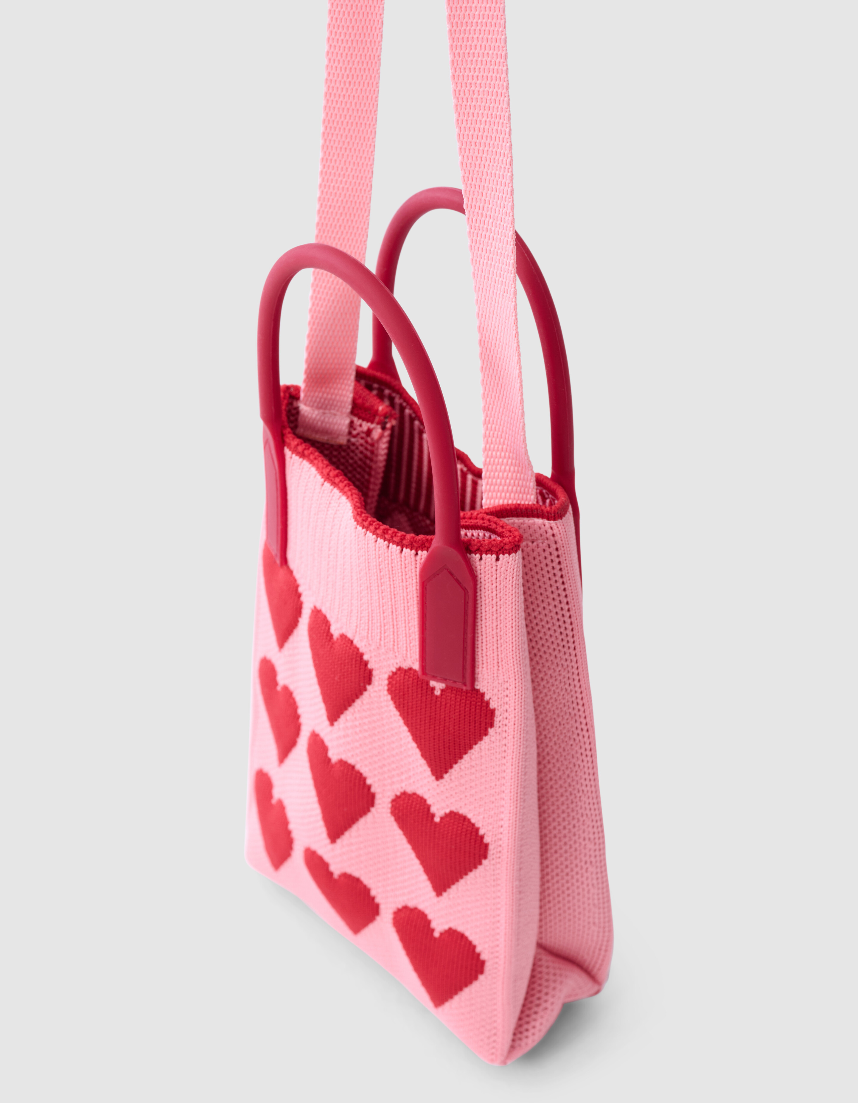 Gestricktes Herz Tasche Rosa SHOEBY ACCESSOIRES