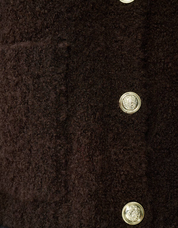 Teddy Strickweste Braun SHOEBY WOMEN