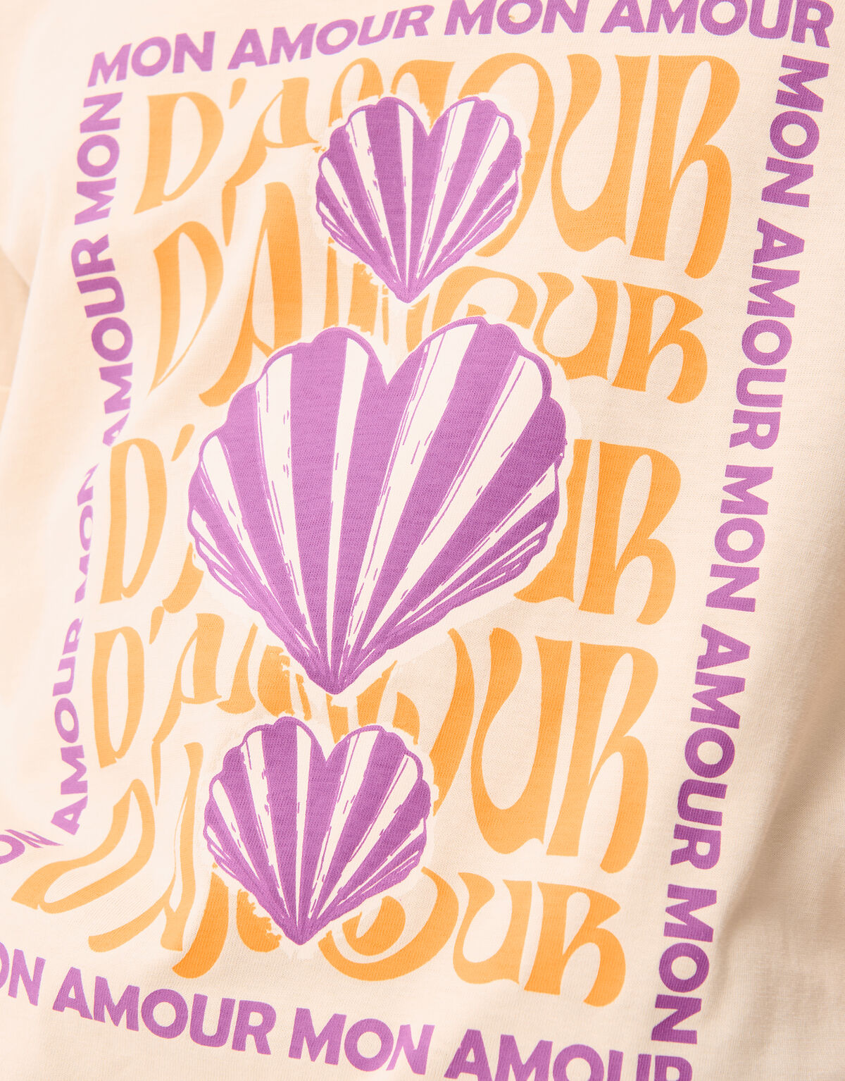 Amour Kunstwerk T-shirt Sand SHOEBY GIRLS