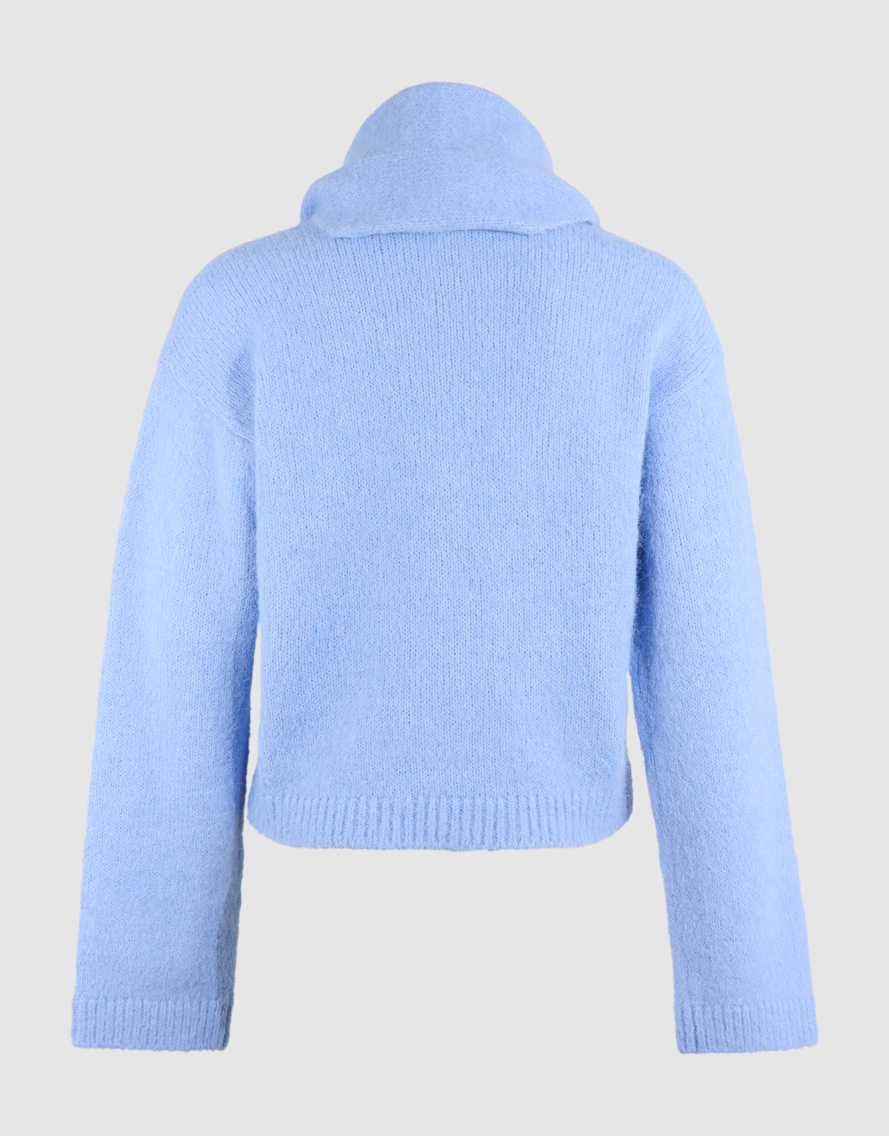 Fluffy Scarf Gebreide Trui Blauw SHOEBY WOMEN