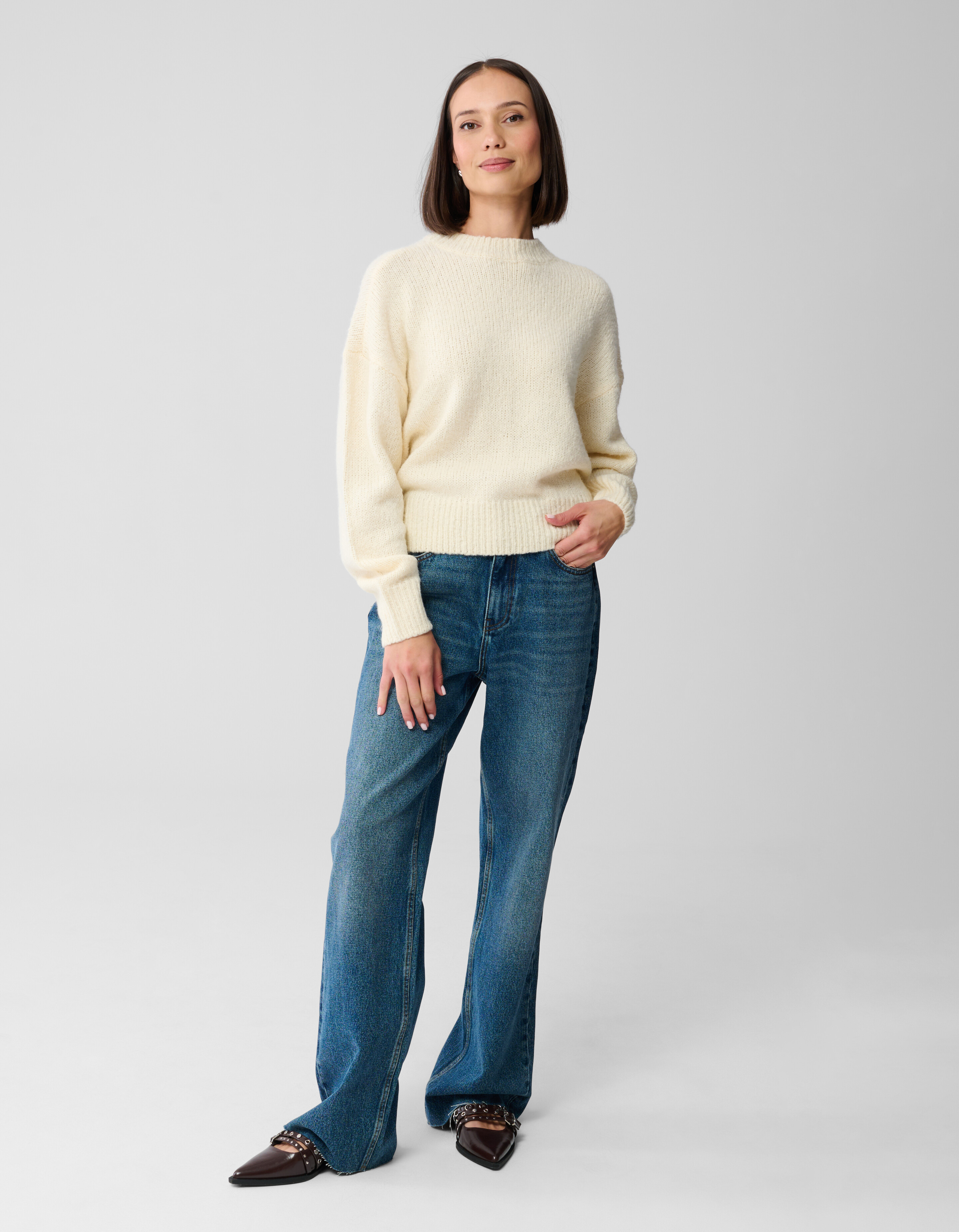 Weit geschnittene Jeans Extra Lang Dunkelblau SHOEBY WOMEN