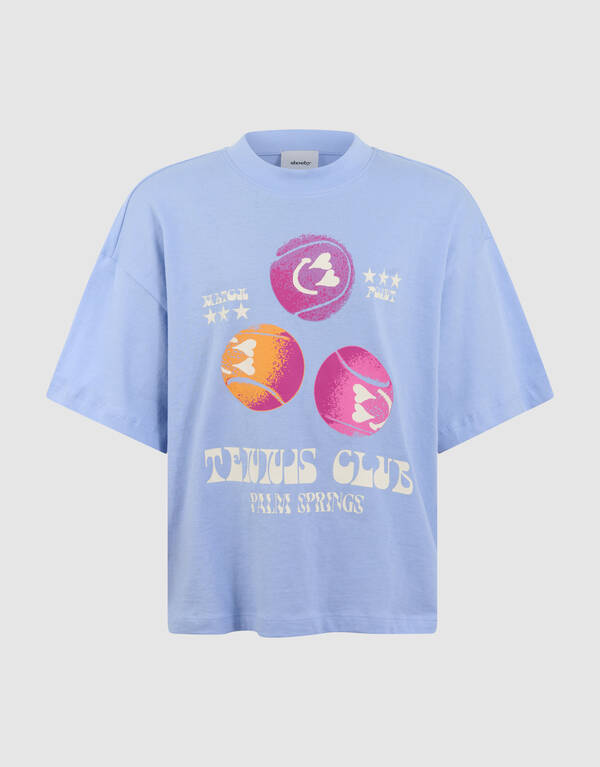 Tennis Artwork T-Shirt Blau SHOEBY GIRLS