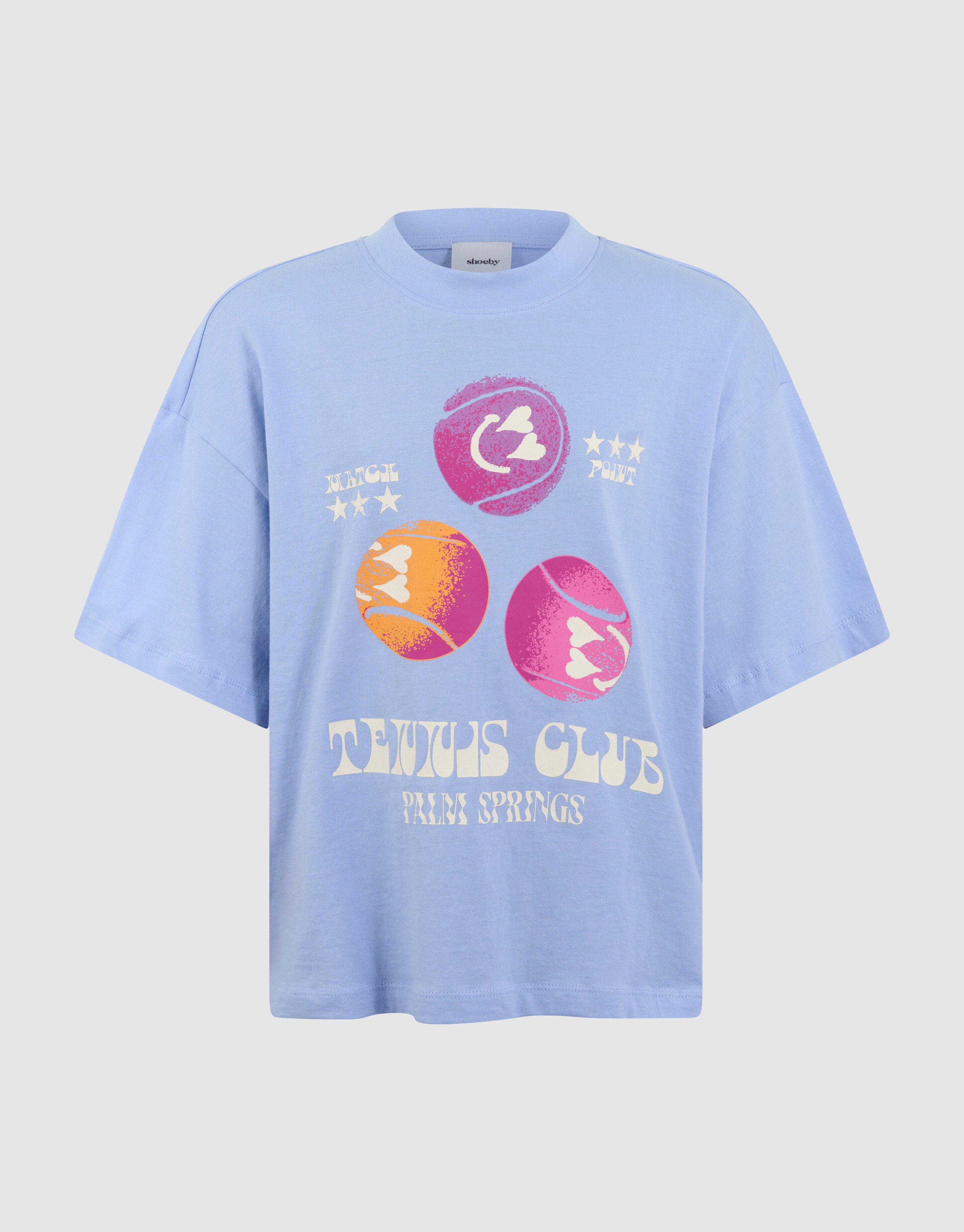Tennis Artwork T-Shirt Blau SHOEBY GIRLS