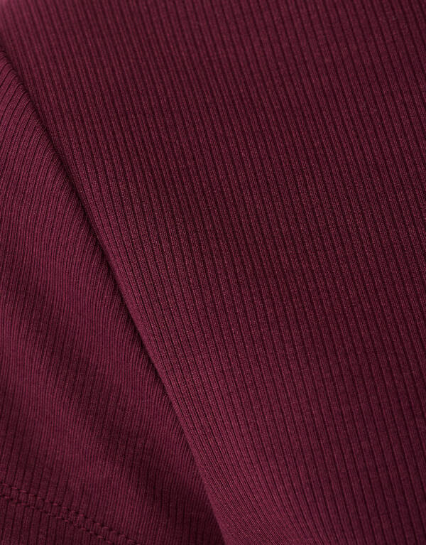 Geripptes T-Shirt, Dunkelrot SHOEBY WOMEN