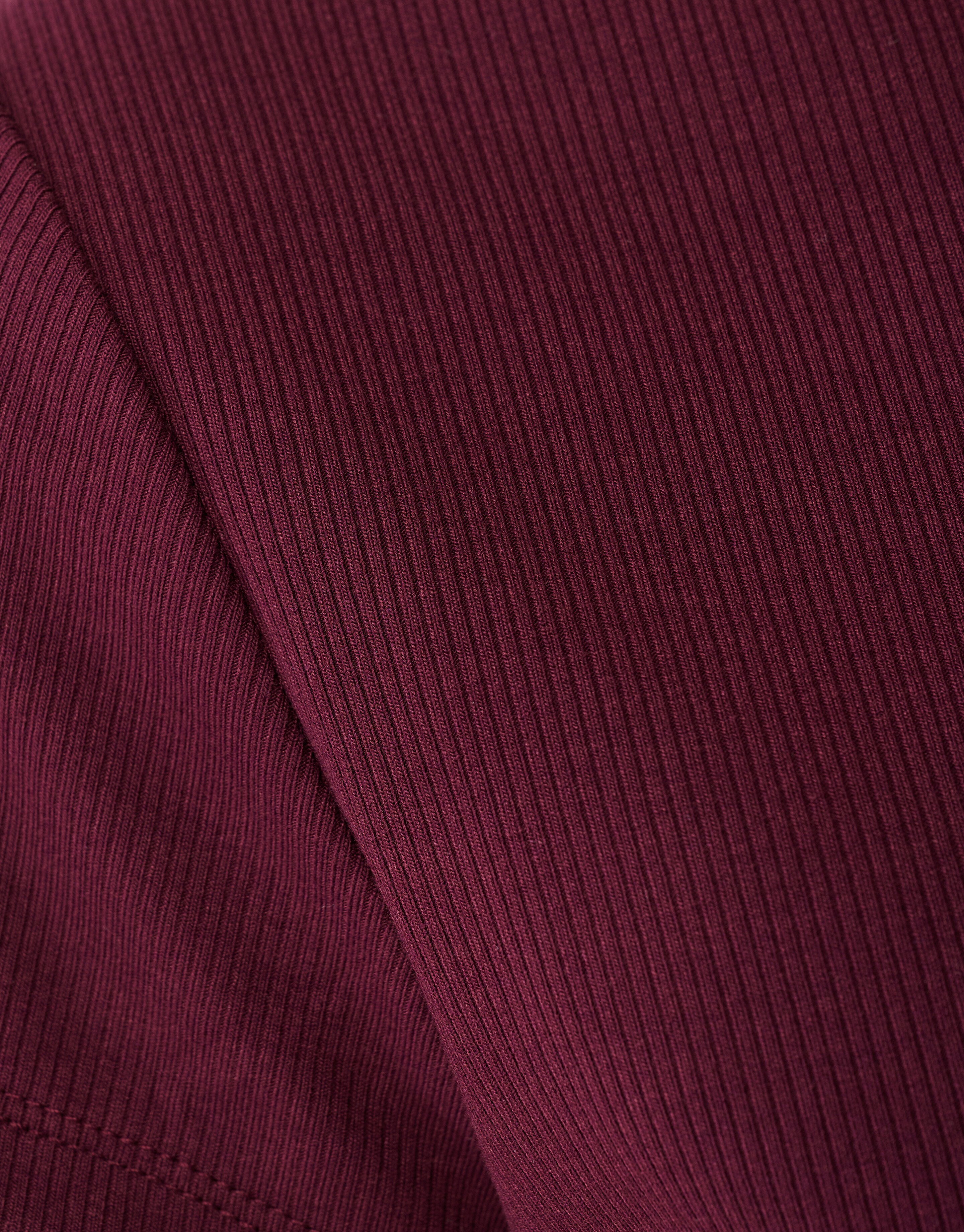 Geripptes T-Shirt, Dunkelrot SHOEBY WOMEN