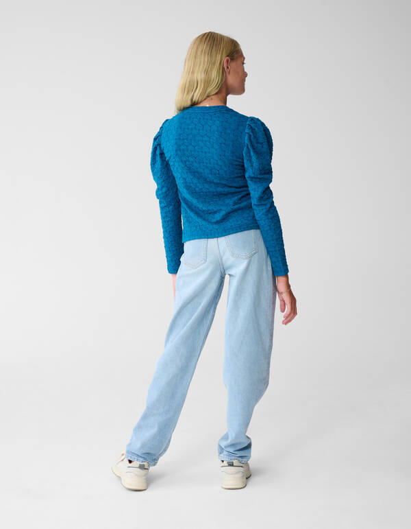 Herz-Puff-Top Blau SHOEBY GIRLS