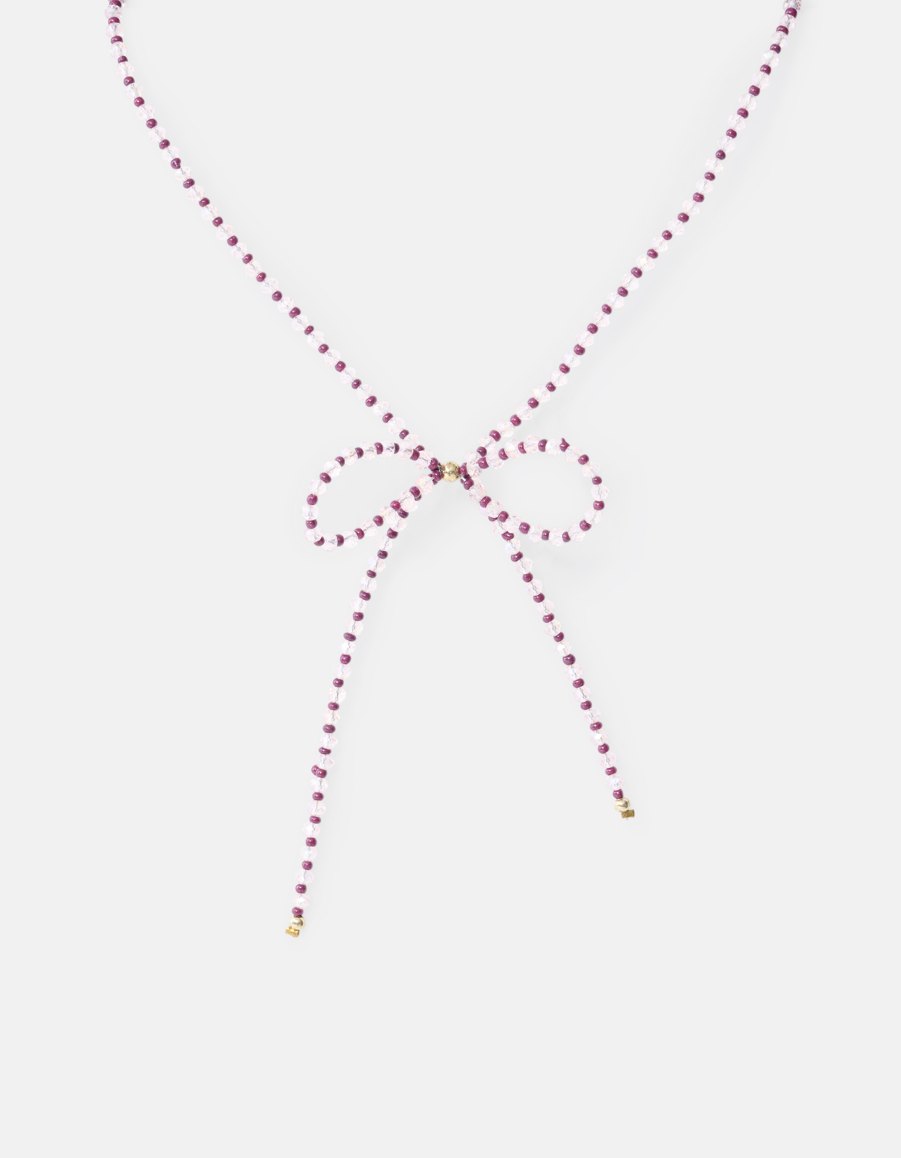 Perlenstrickkette Dunkelrot SHOEBY ACCESSOIRES