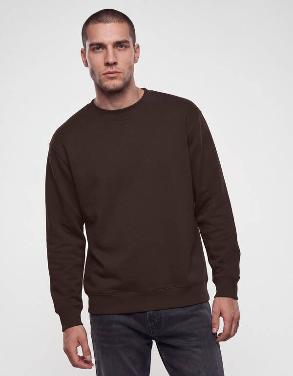 Pullover mit Rundhalsausschnitt dunkelbraun SHOEBY MEN