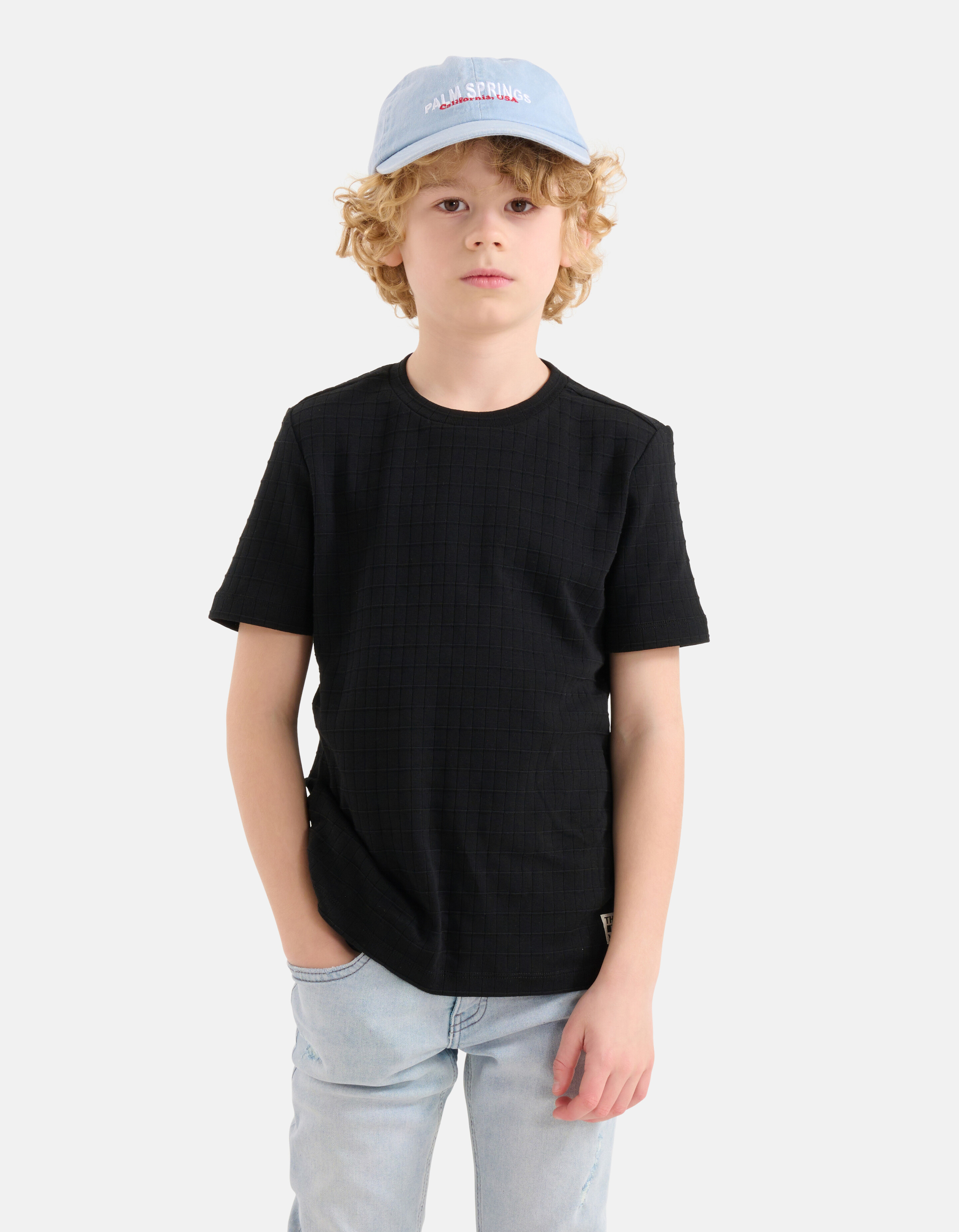 Structuur T-shirt Zwart SHOEBY BOYS