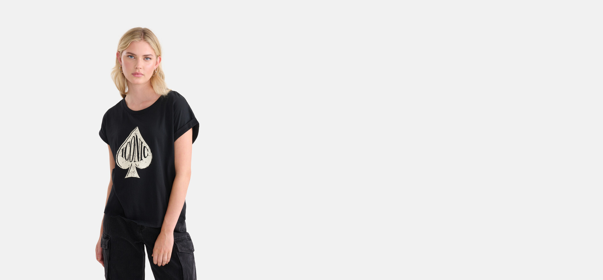 Artwork T-shirt Schwarz SHOEBY WOMEN