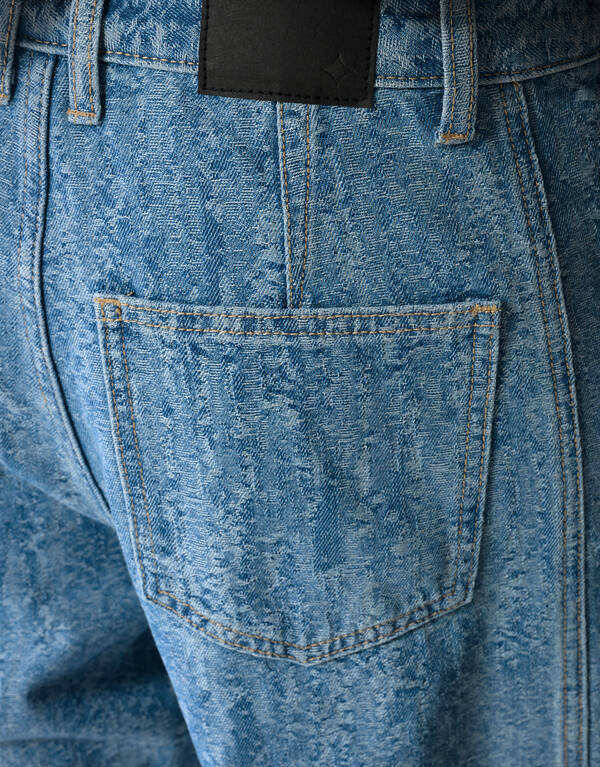 Jacquard Barrel Fit Jeans Blau SHOEBY WOMEN