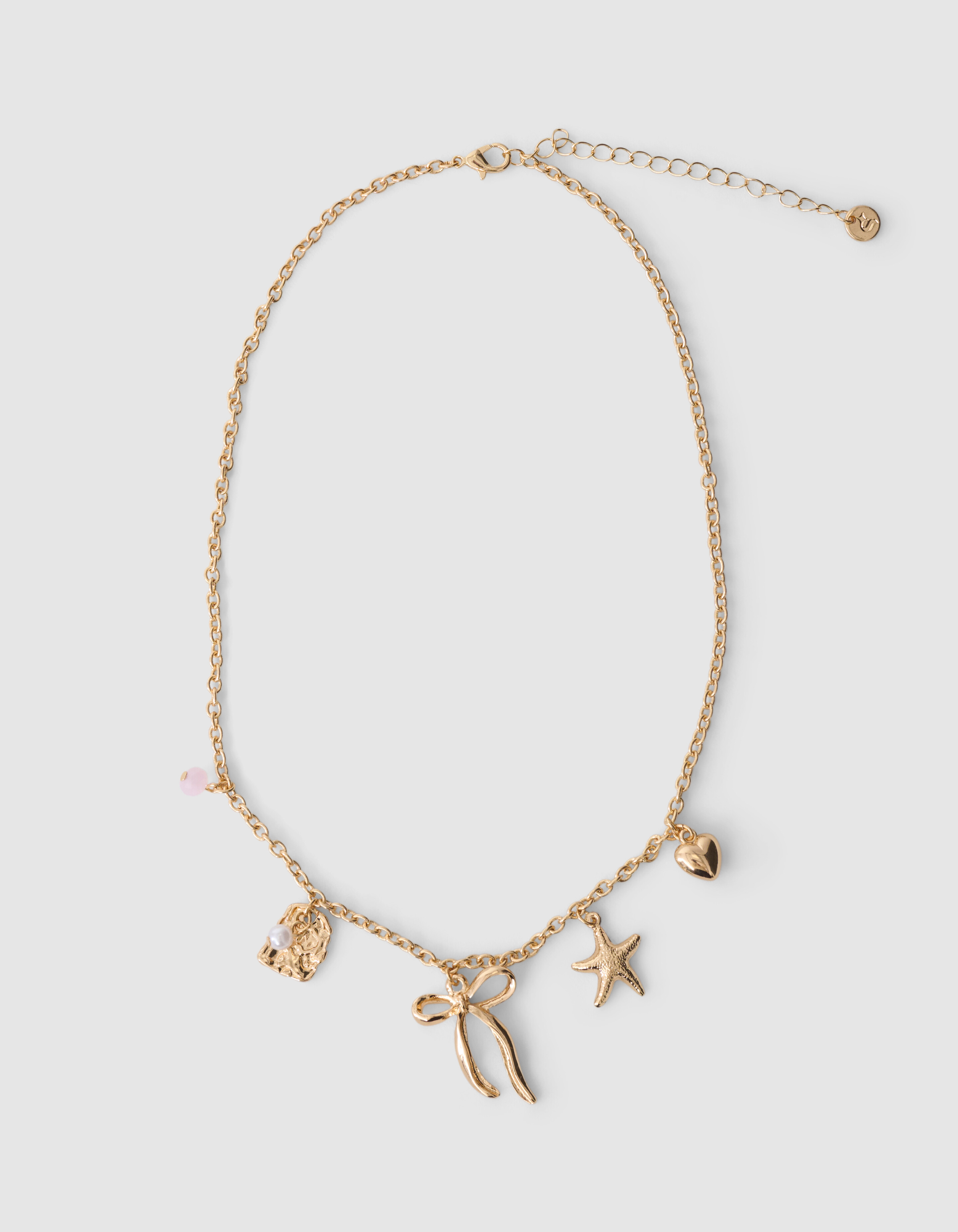 Charm Schleife Halskette Gold SHOEBY ACCESSOIRES