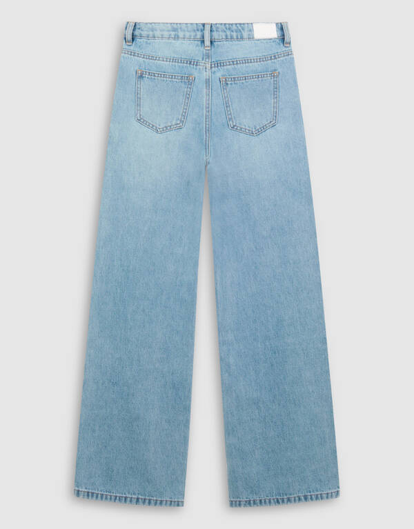 Flower Wide-Leg-Jeans Blau SHOEBY GIRLS