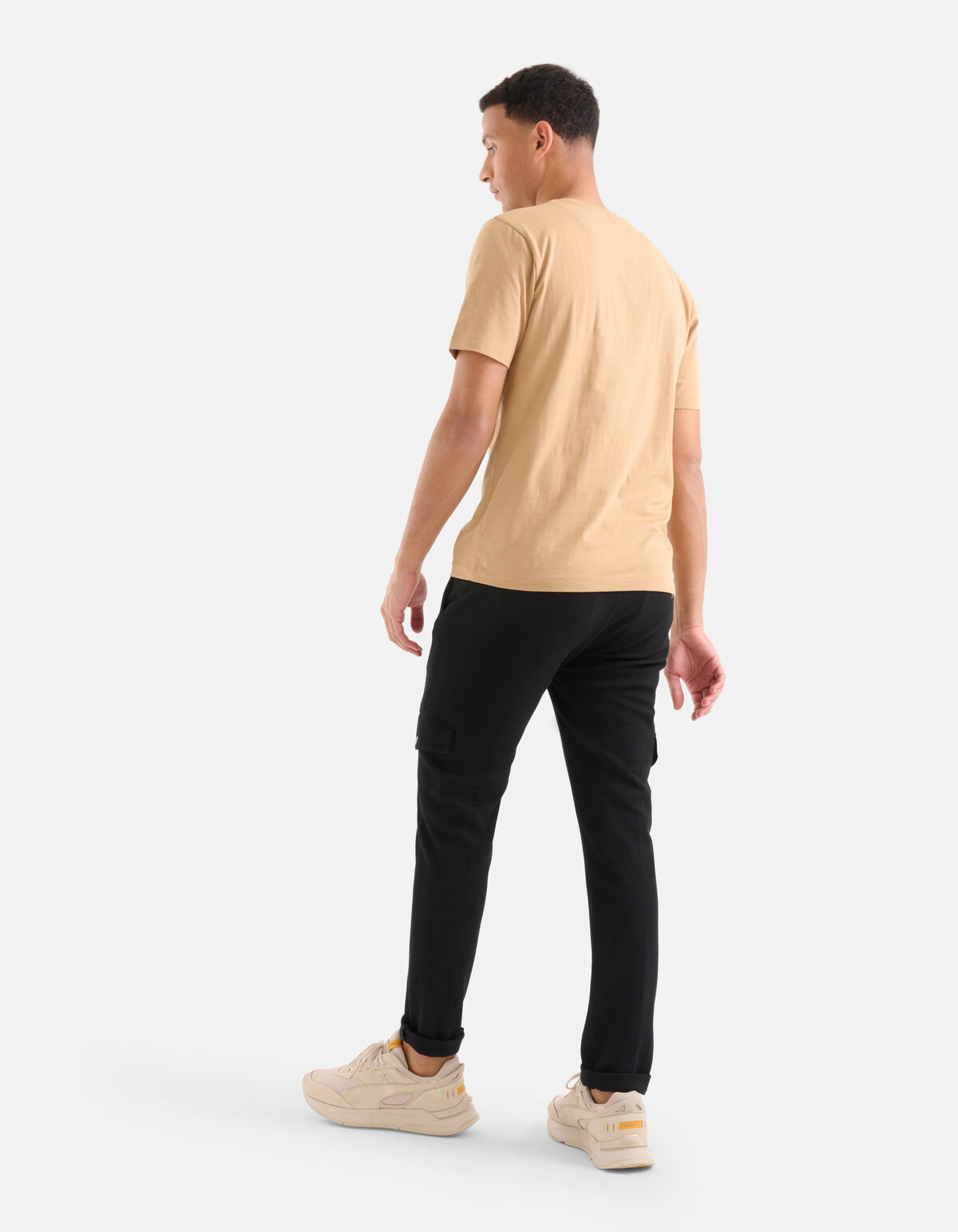 Glitzer-T-Shirt Hellbraun SHOEBY MEN