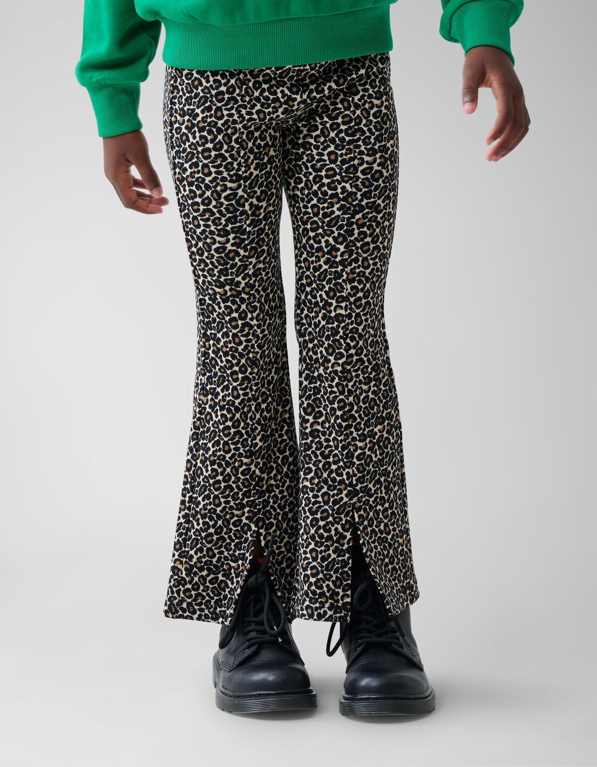 Leopard Split Flared Legging Braun SHOEBY GIRLS