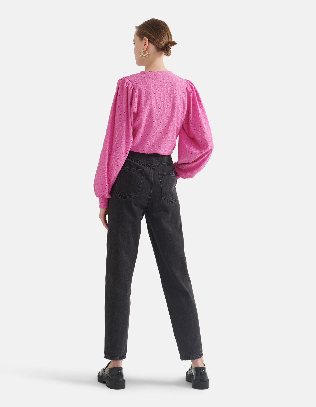 Bluse mit Stickerei Rosa SHOEBY WOMEN