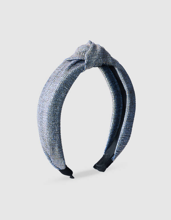 Metallic Stirnband Blau/Silber SHOEBY ACCESSOIRES