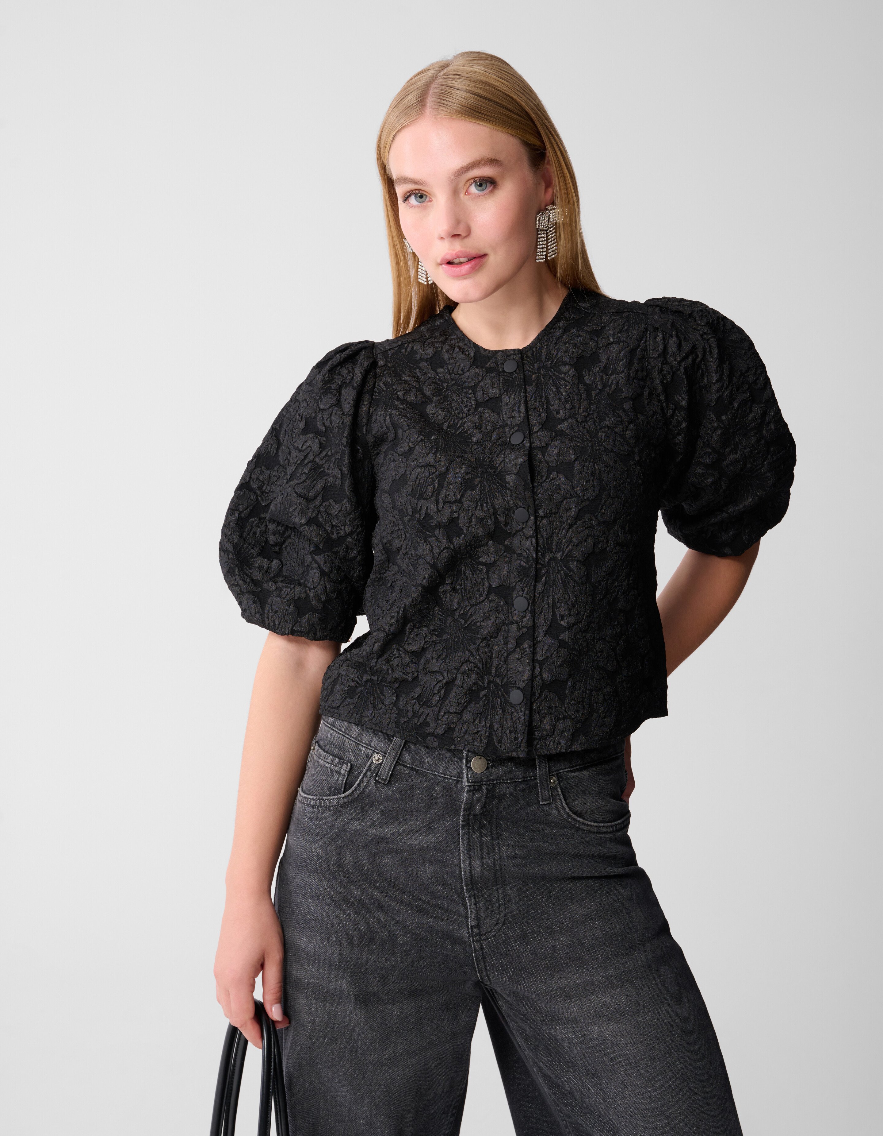 Puff Jacquard Jacke Schwarz SHOEBY WOMEN