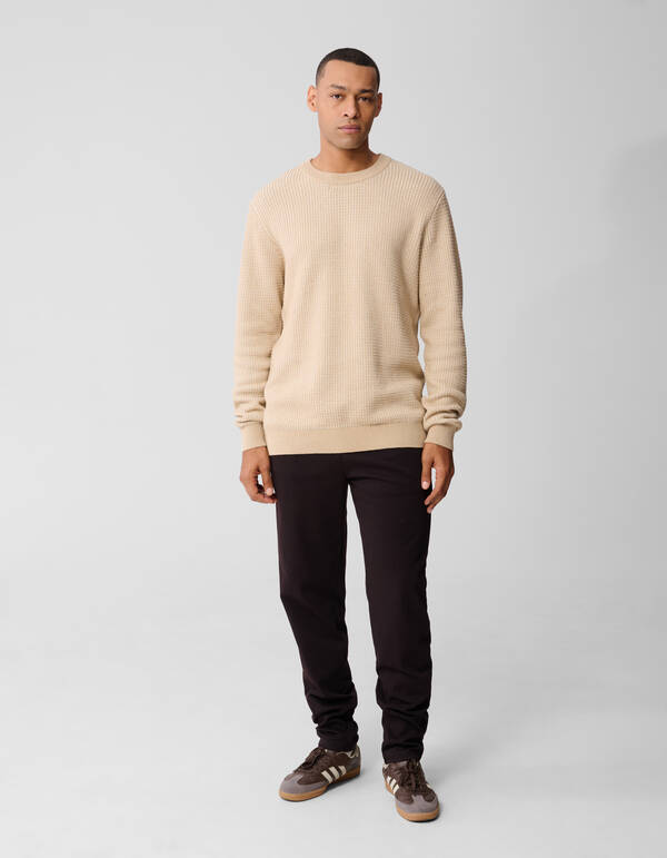 Geflochtener Strickpullover Sand SHOEBY MEN