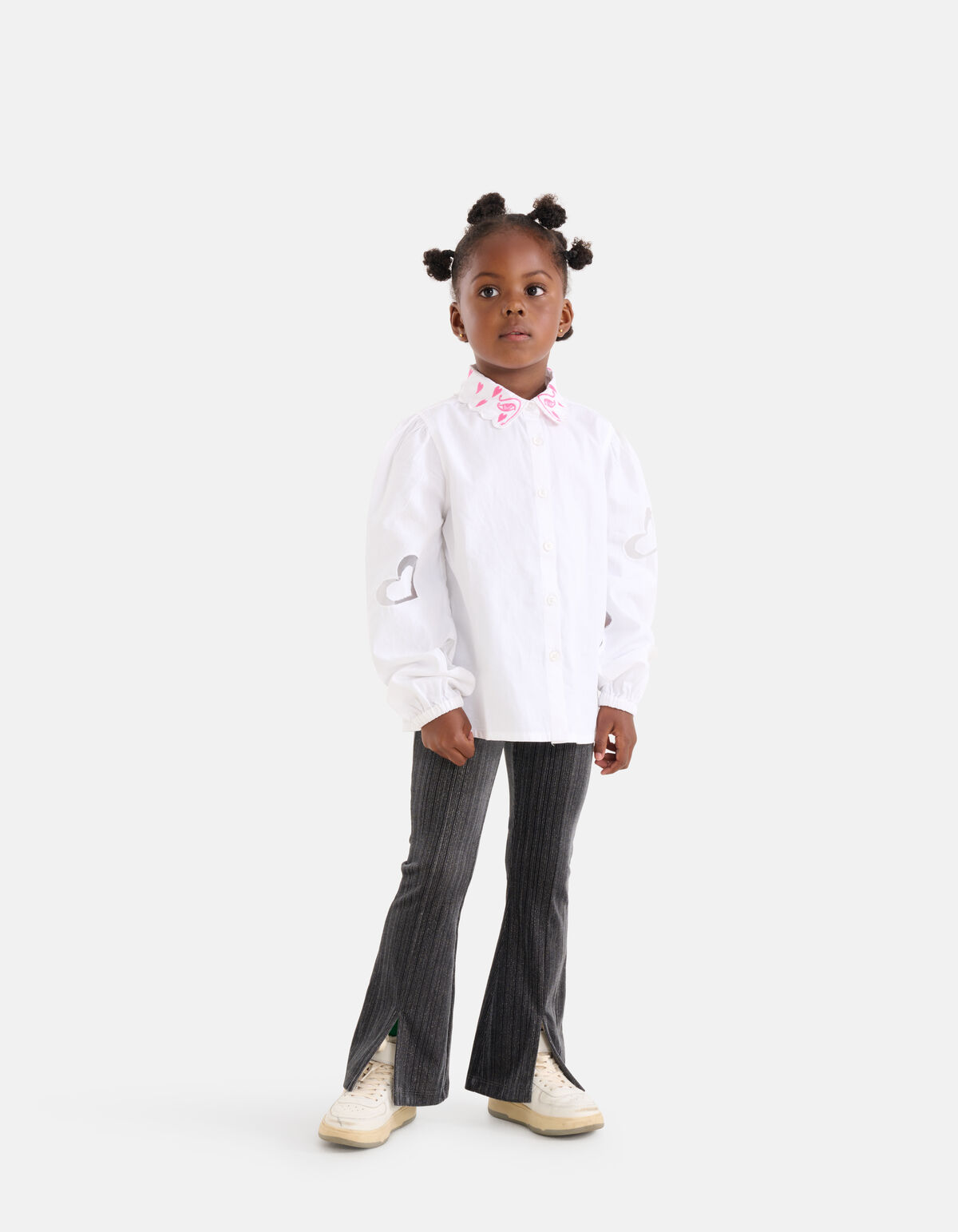 Mesh-Bluse Weiß SHOEBY GIRLS