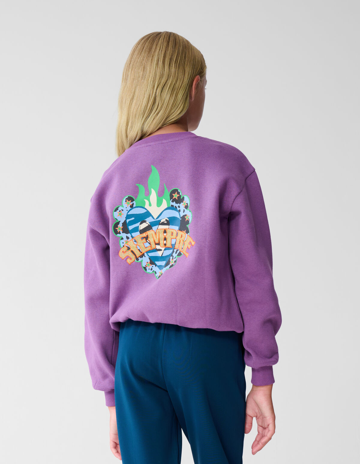 Herz-Motiv-Pullover Lila SHOEBY GIRLS