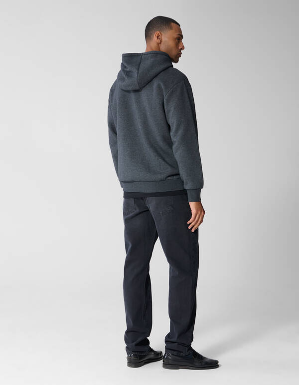 Embroidery Hoodie Dunkelgrau SHOEBY MEN