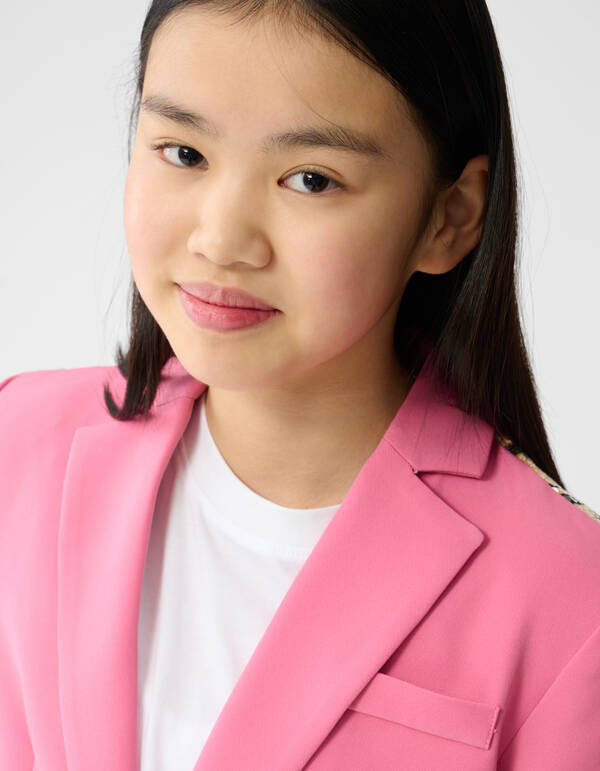 Sequin Leopard Blazer Rosa SHOEBY GIRLS