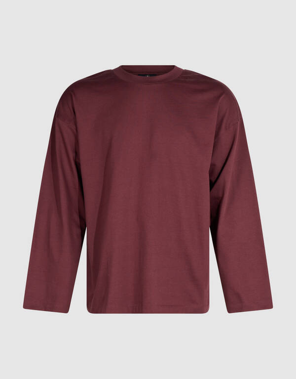 Relaxed Basic Langarmshirt Rot SHOEBY MEN