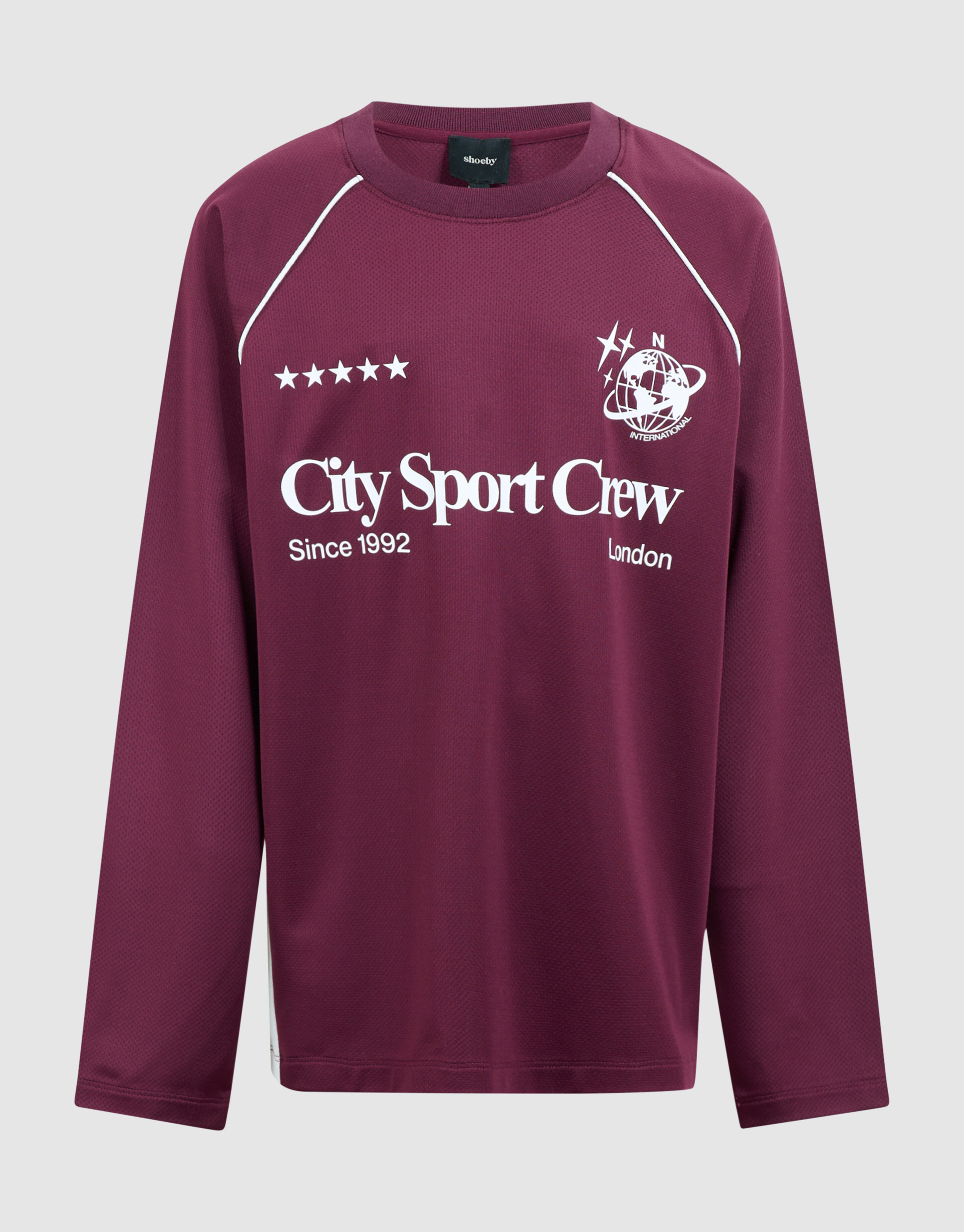 Sporty Longsleeve T-shirt Donkerrood SHOEBY BOYS