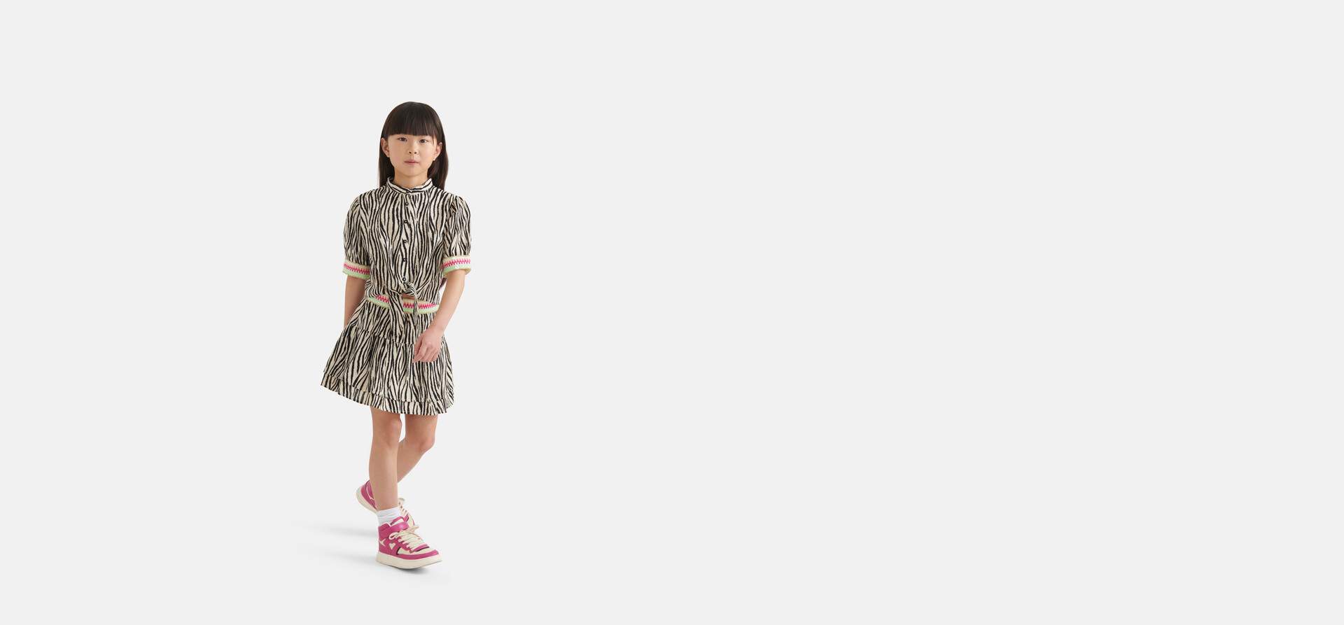 Rock mit Zebramuster Schwarz/Weiß SHOEBY GIRLS