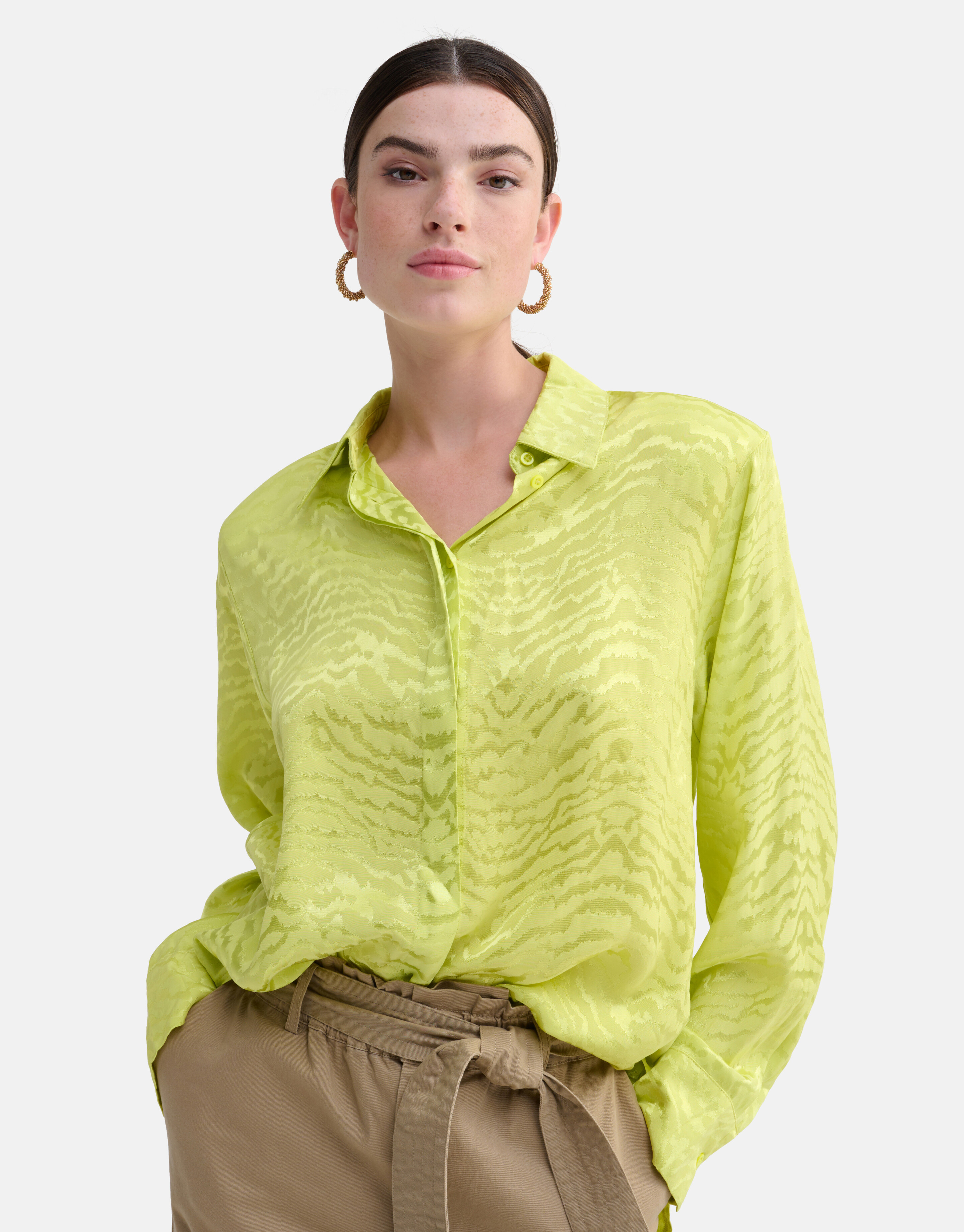 Jacquard Bluse Lime SHOEBY WOMEN