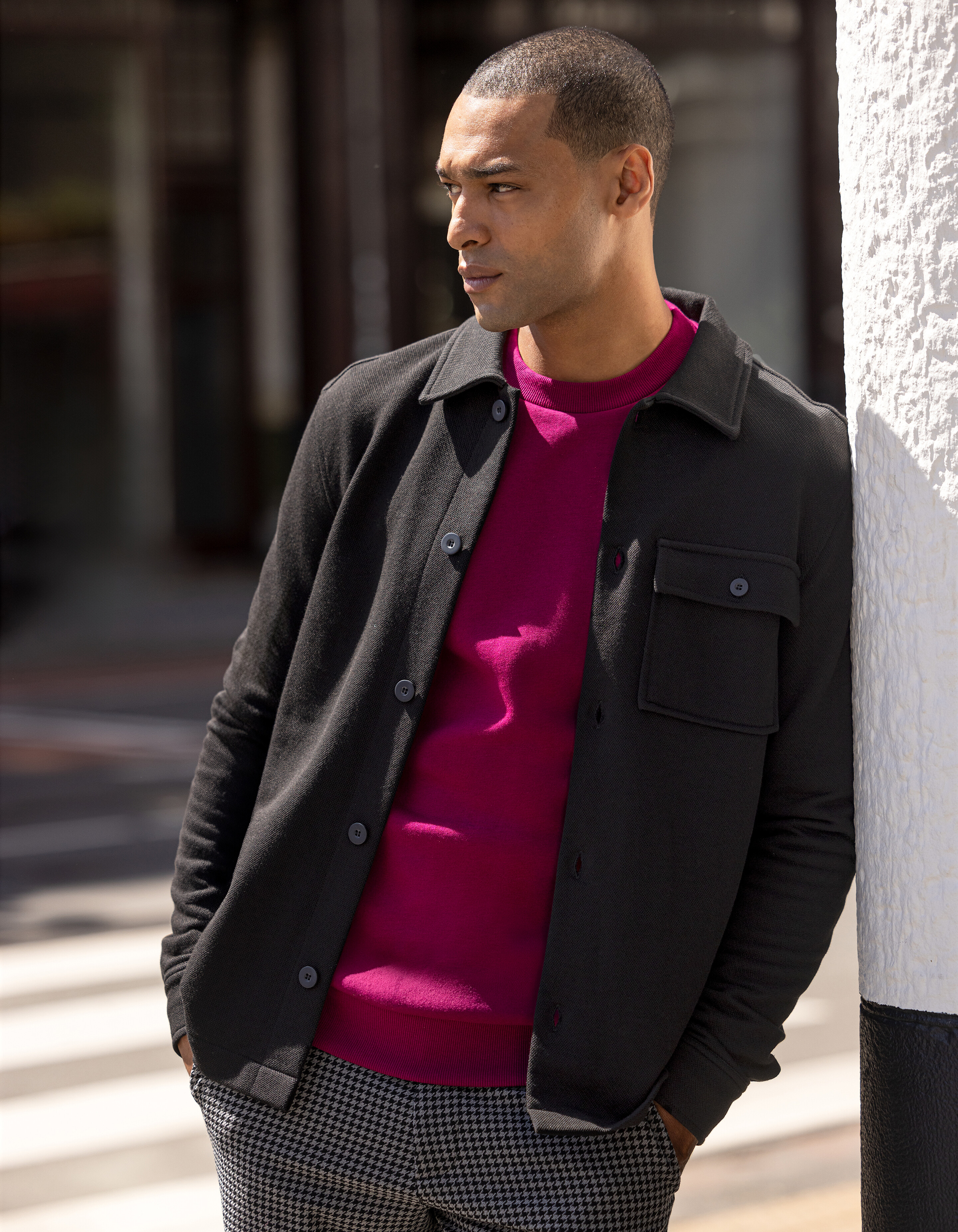 Pullover mit Rundhalsausschnitt Lila SHOEBY MEN