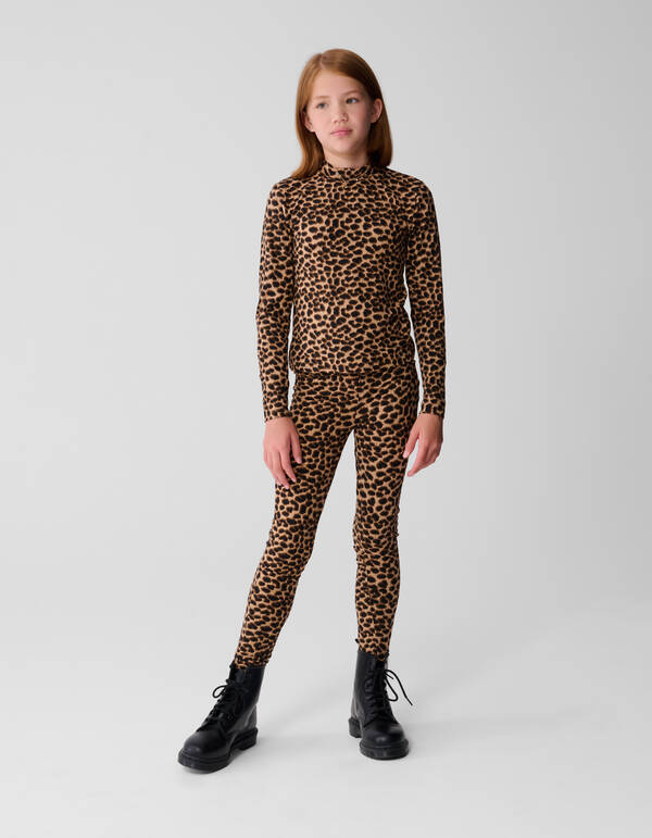 Leoparden-Langarmshirt Braun SHOEBY GIRLS