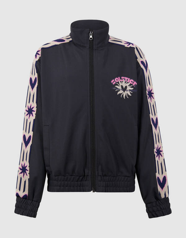 Jacke mit Reißverschluss und Herzband in Dunkelgra SHOEBY GIRLS
