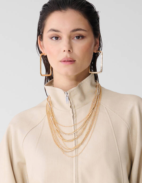 Schicht Strass Kette Gold SHOEBY ACCESSOIRES