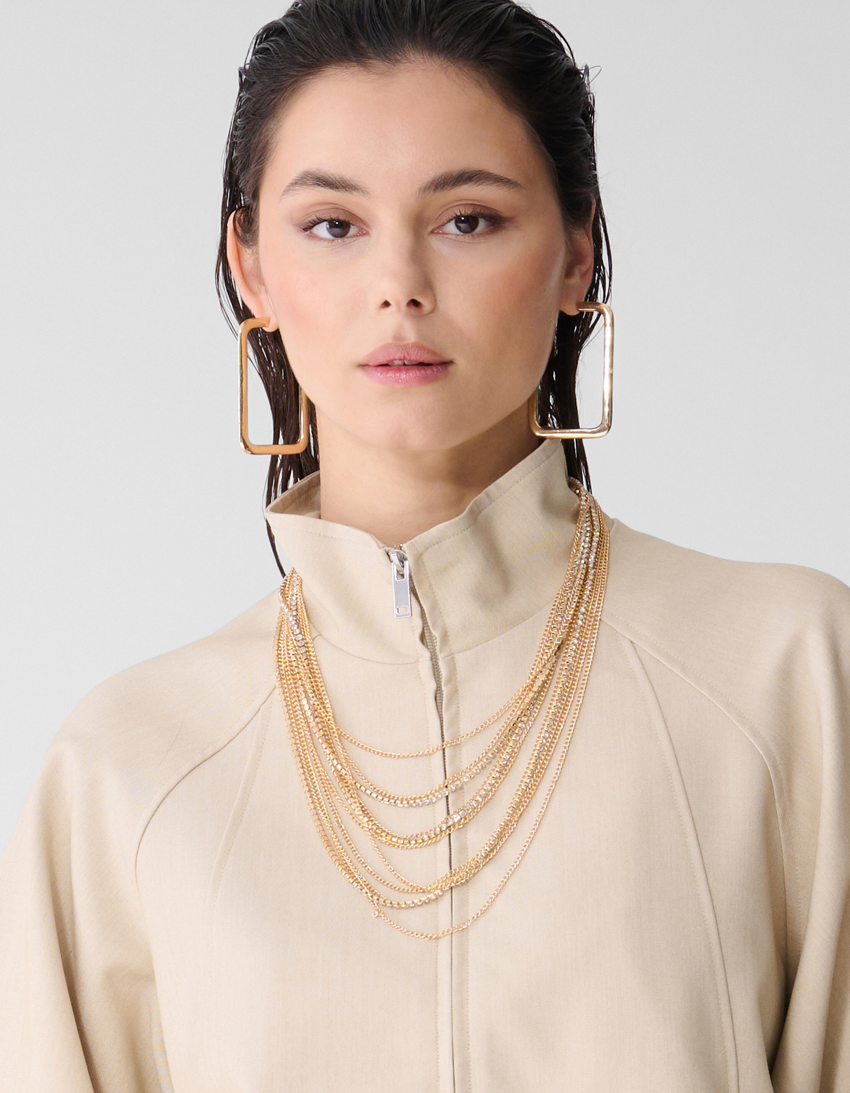 Schicht Strass Kette Gold SHOEBY ACCESSOIRES