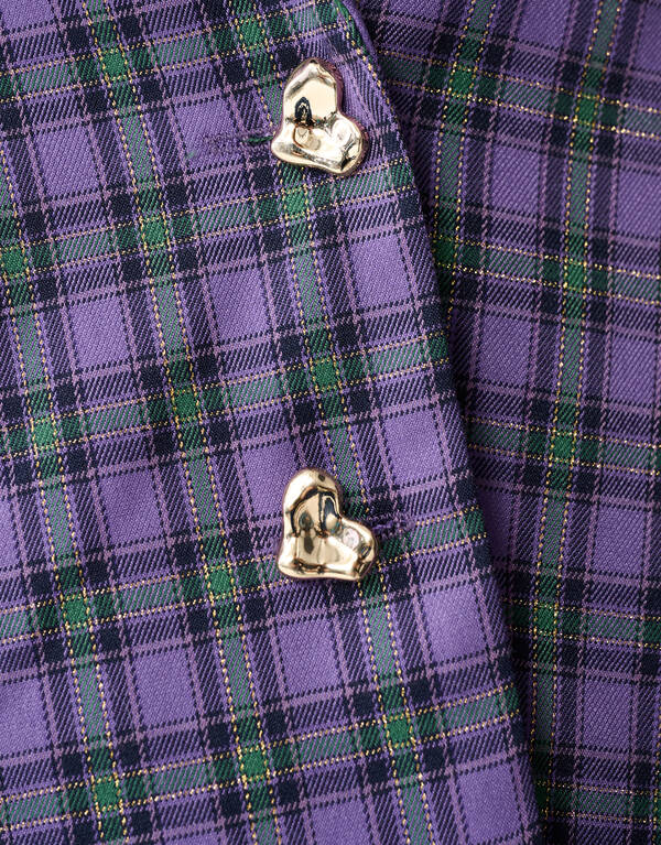 Cropped Karo-Blazer Lila SHOEBY GIRLS