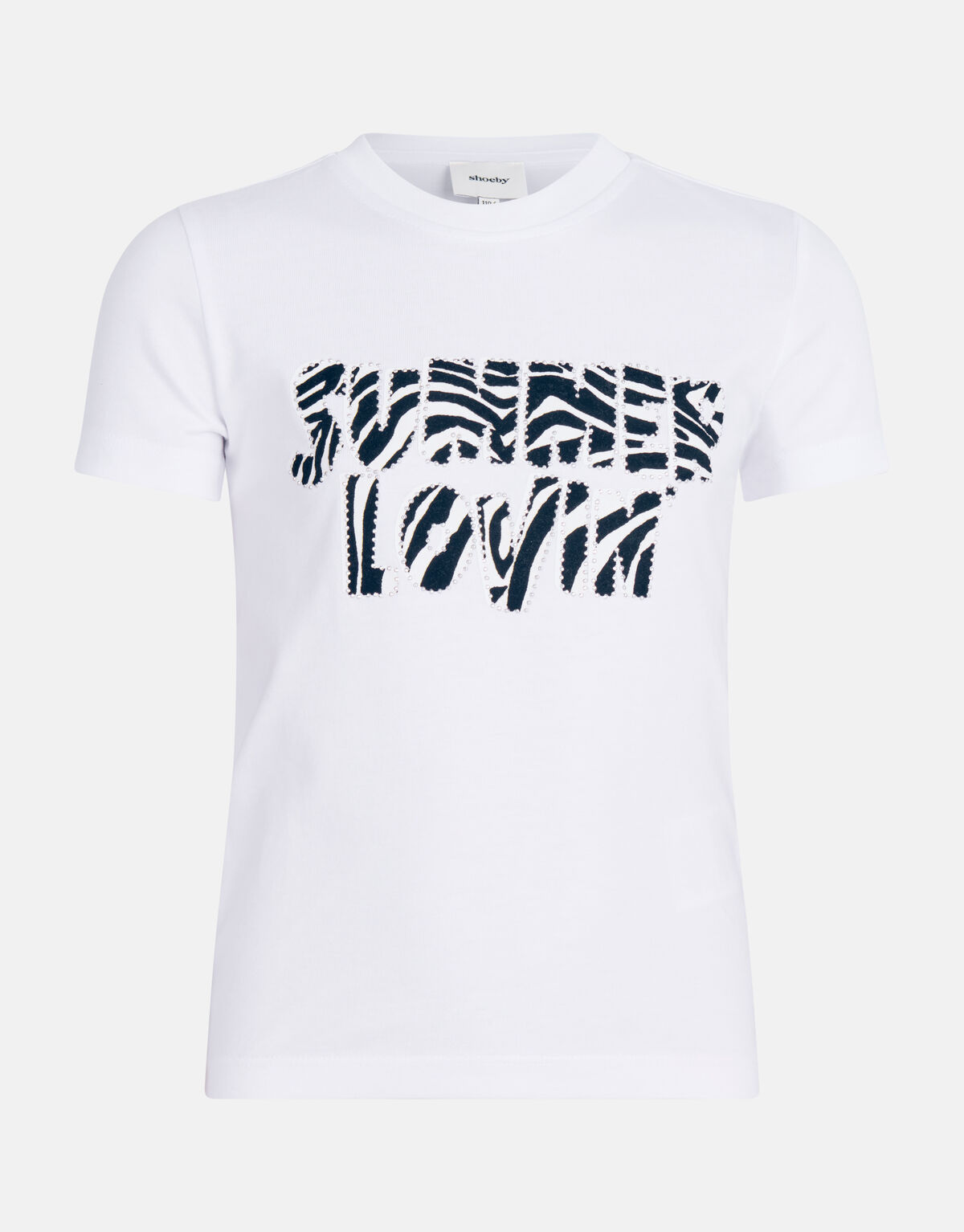 Nieten-T-Shirt Weiß SHOEBY GIRLS