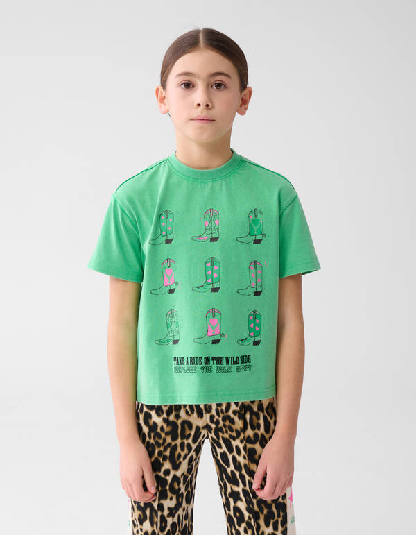 Kunstwerk T-shirt Grün SHOEBY GIRLS