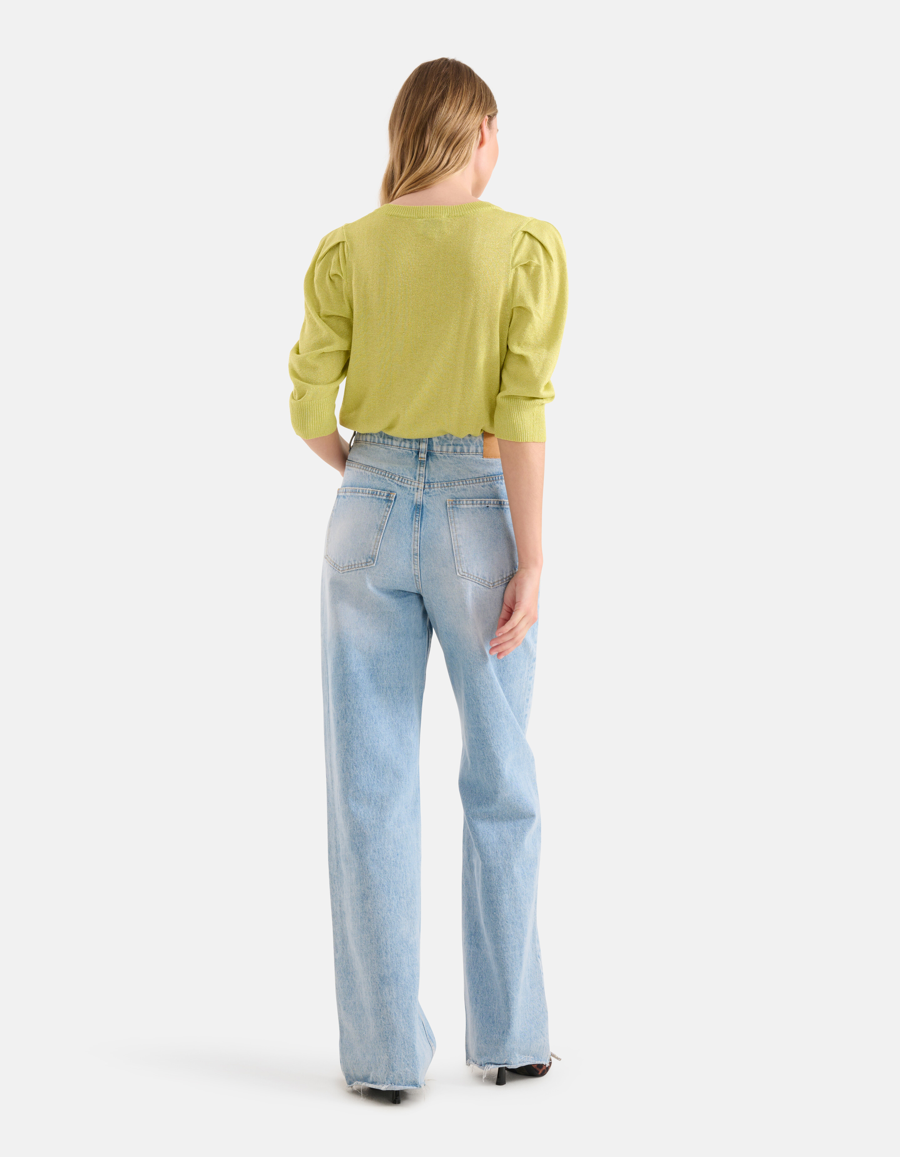 Glitzer Pullover Limettengrün SHOEBY WOMEN