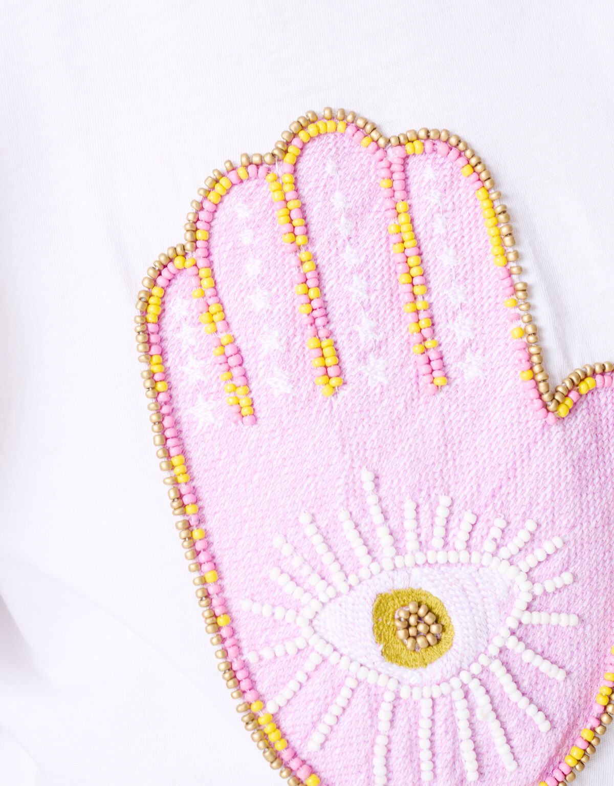 Embroidery T-shirt Wit SHOEBY GIRLS