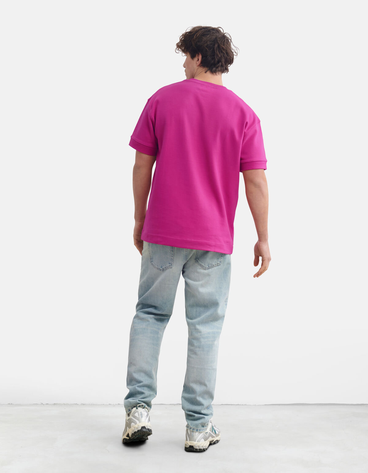 Relaxed Fit T-shirt Dunkelrosa SHOEBY MEN
